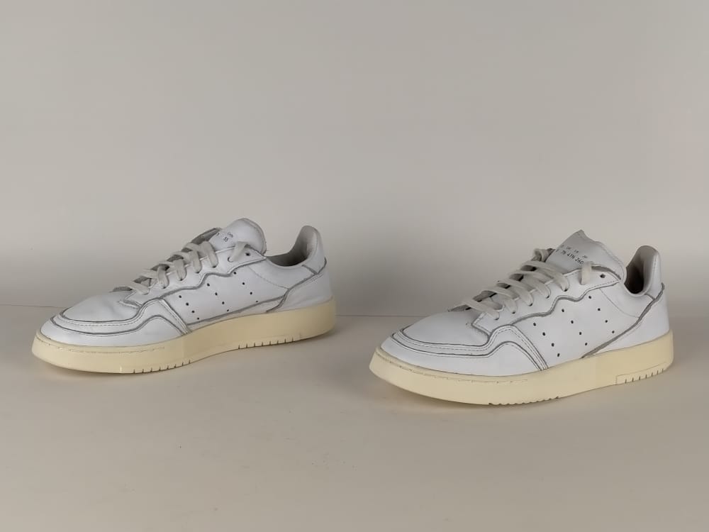 adidas Originals Supercourt Shoes 'Crystal White/Chalk White/Off White'-Sneakers-Athletic Corner