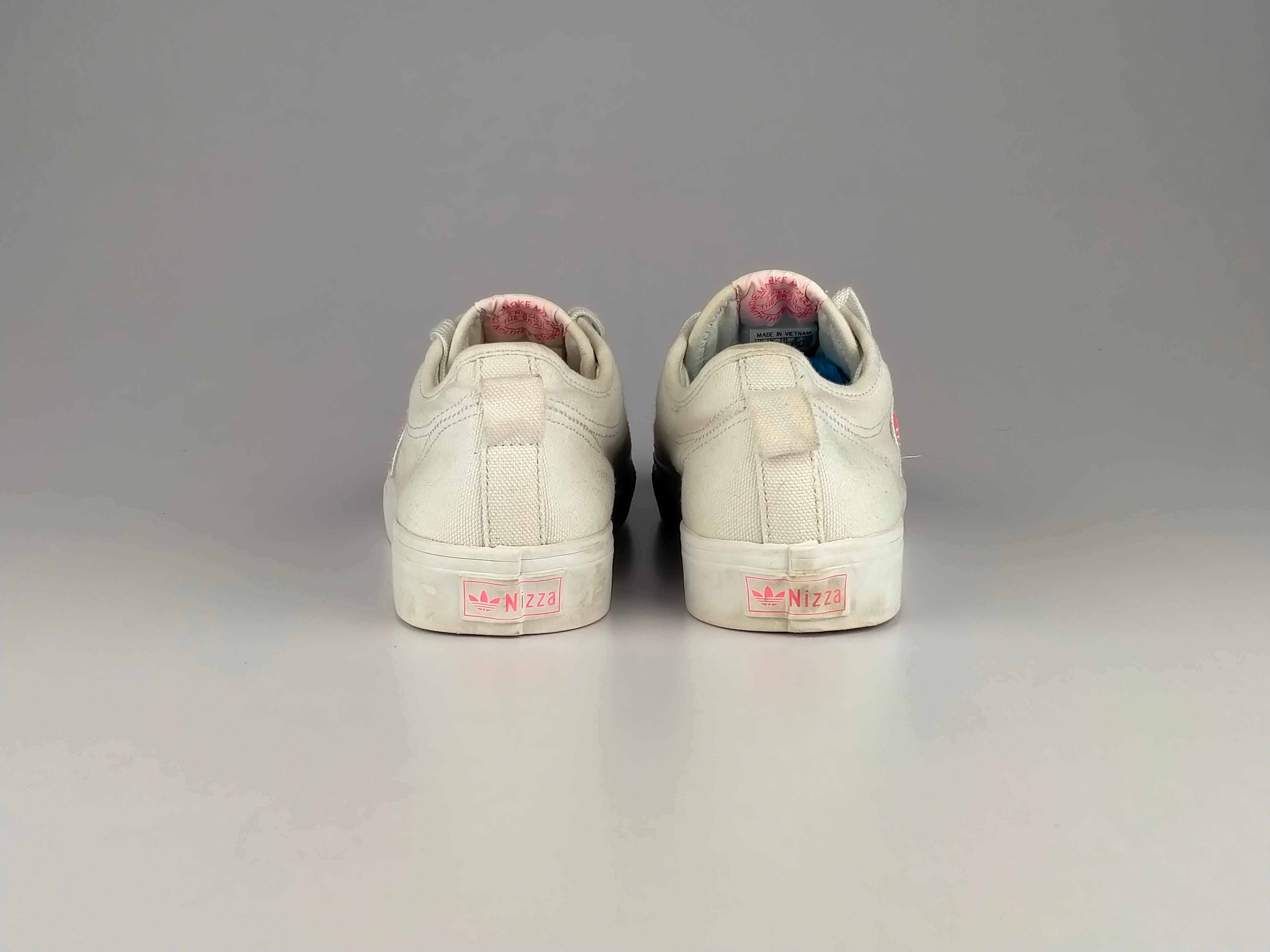 adidas Wmns Nizza Trefoil 'Crystal White/Shock Red/Core Black'-Sneakers-Athletic Corner