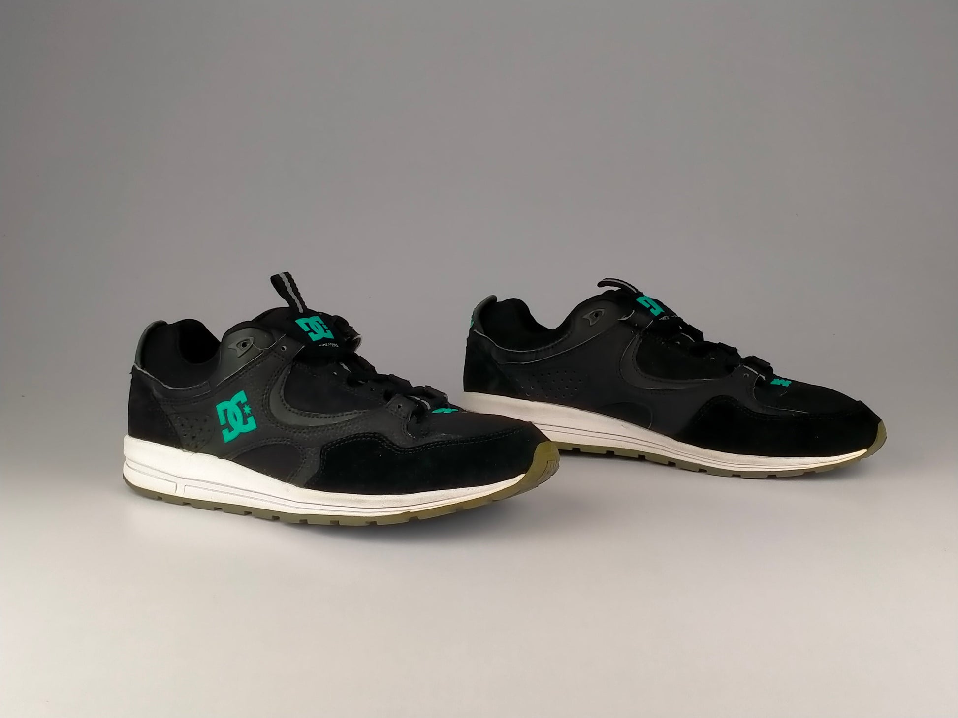 DC Kalis Lite 'Black/White/Turquoise'-Sneakers-Athletic Corner