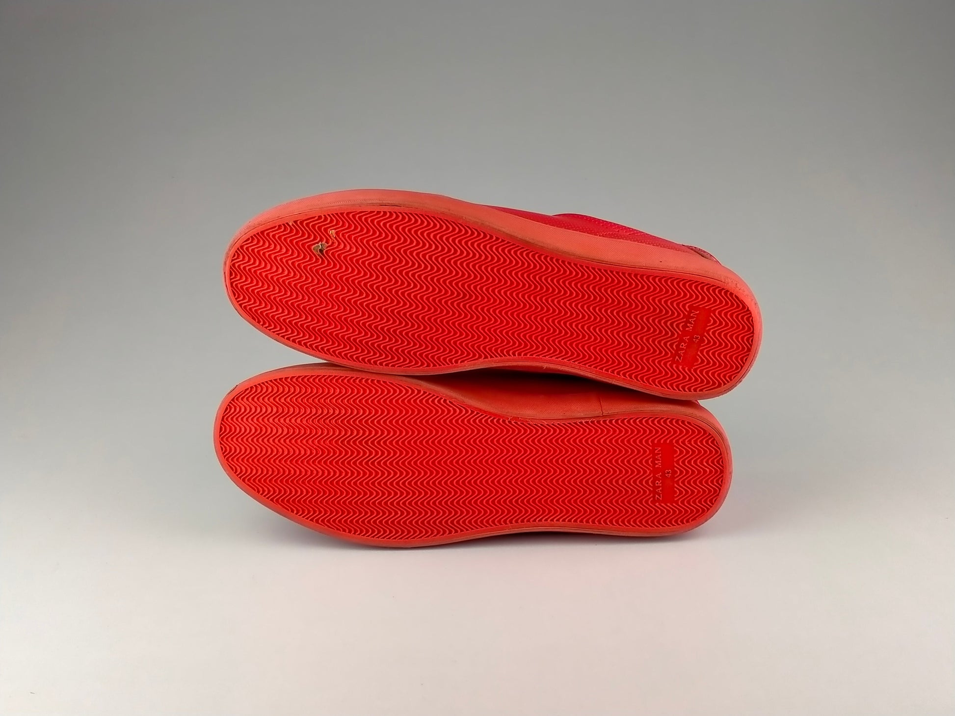 Zara Man Low-Top Sneakers 'Pure Red'-Sneakers-Athletic Corner