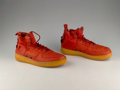 Nike SF Air Force 1 Mid 'Dune Red/Black/Gum Medium Brown'-Sneakers-Athletic Corner