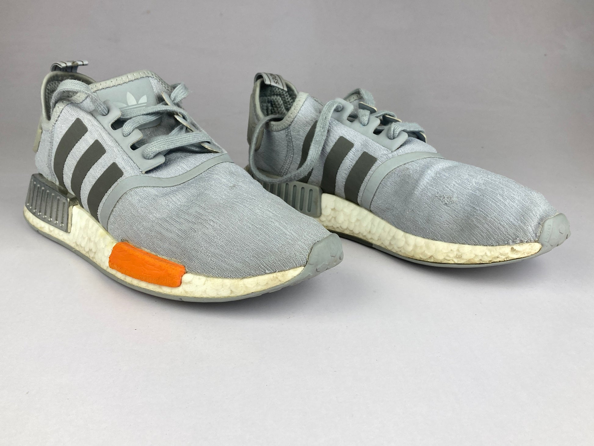 adidas NMD R1 'Halo Silver/Black Silver/Bahia Orange' fy5730-Sneakers-Athletic Corner