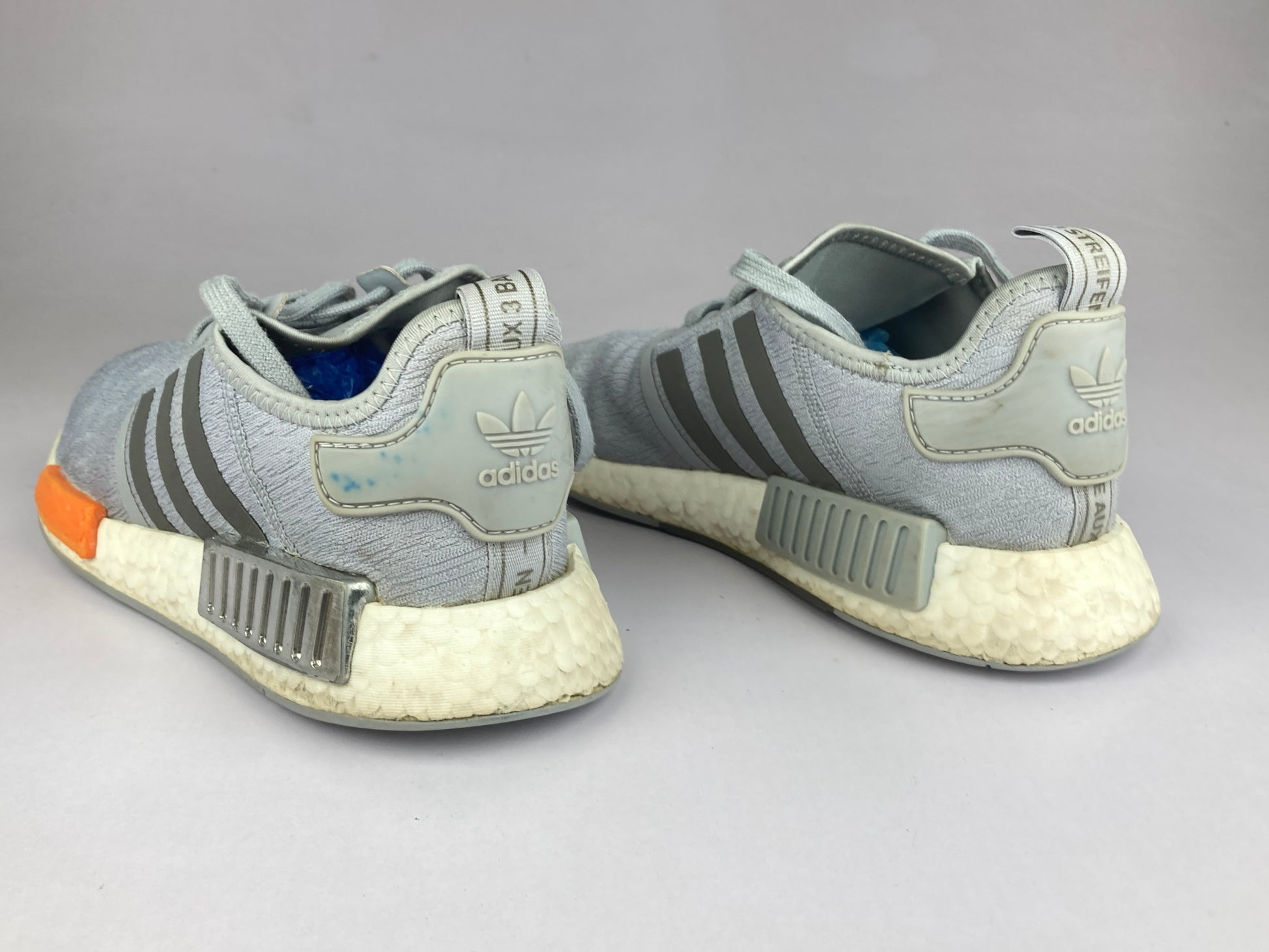adidas NMD R1 'Halo Silver/Black Silver/Bahia Orange' fy5730-Sneakers-Athletic Corner