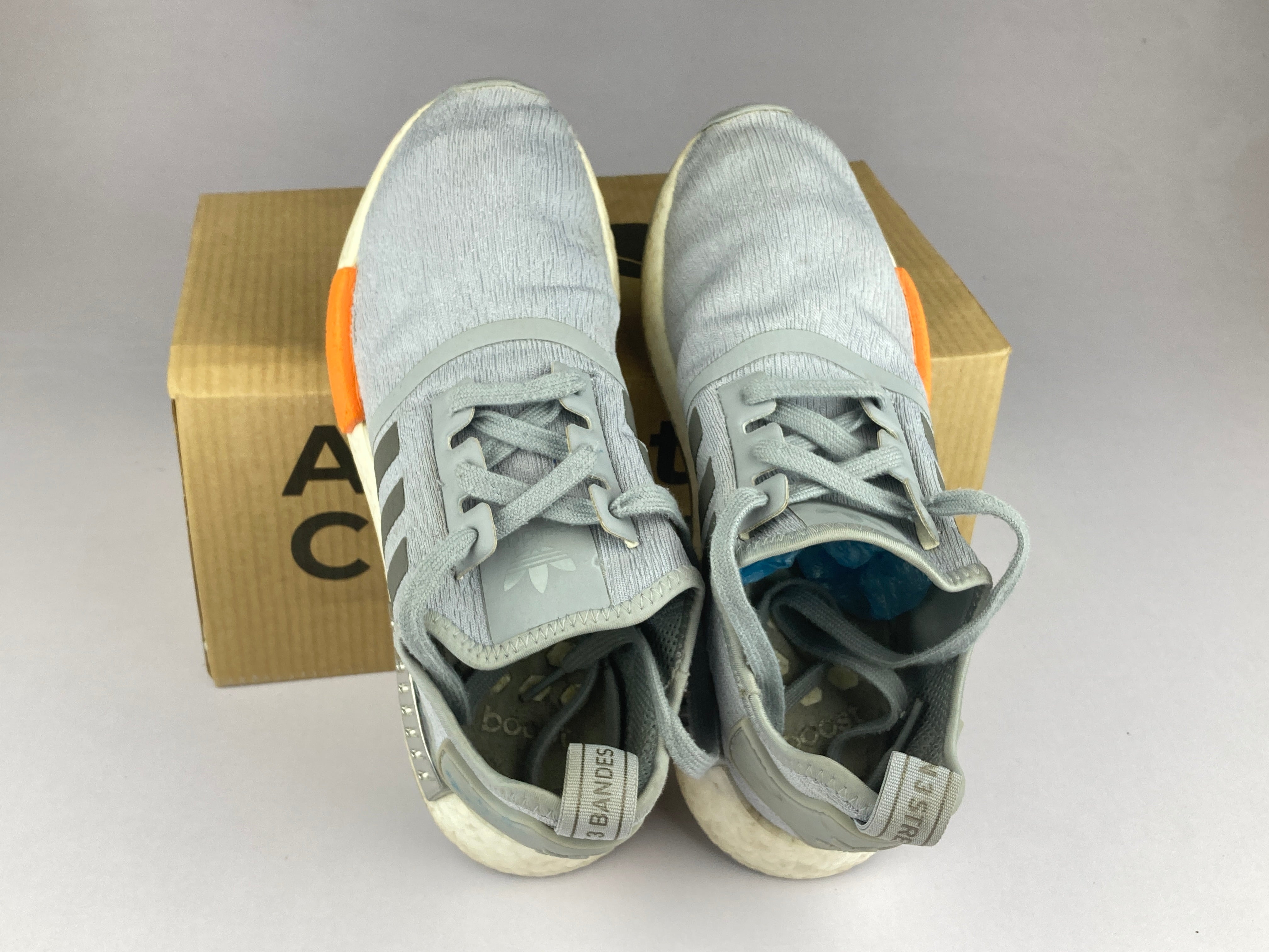 adidas NMD R1 Halo Silver Black Silver Bahia Orange fy5730