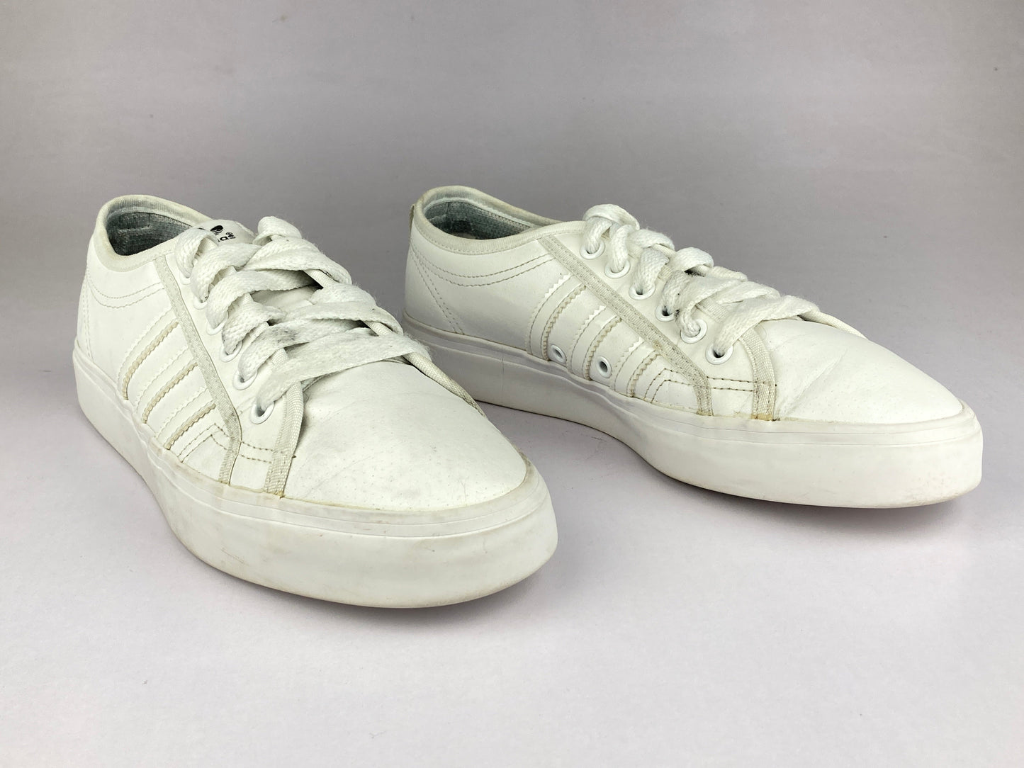 adidas Original Nizza Low Leather Trainers 'Triple White' BB5379