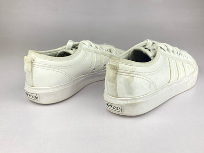 adidas Original Nizza Low Leather Trainers 'Triple White' BB5379-Sneakers-Athletic Corner