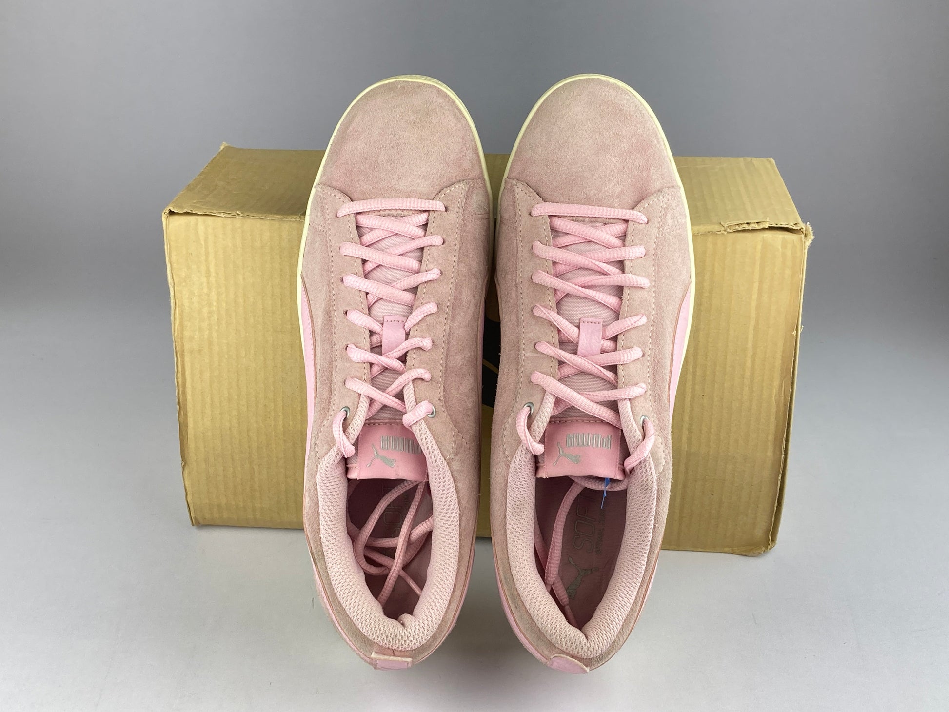 Puma Wmns Smash v2 Suede 'Pink/Silver/White'-Sneakers-Athletic Corner