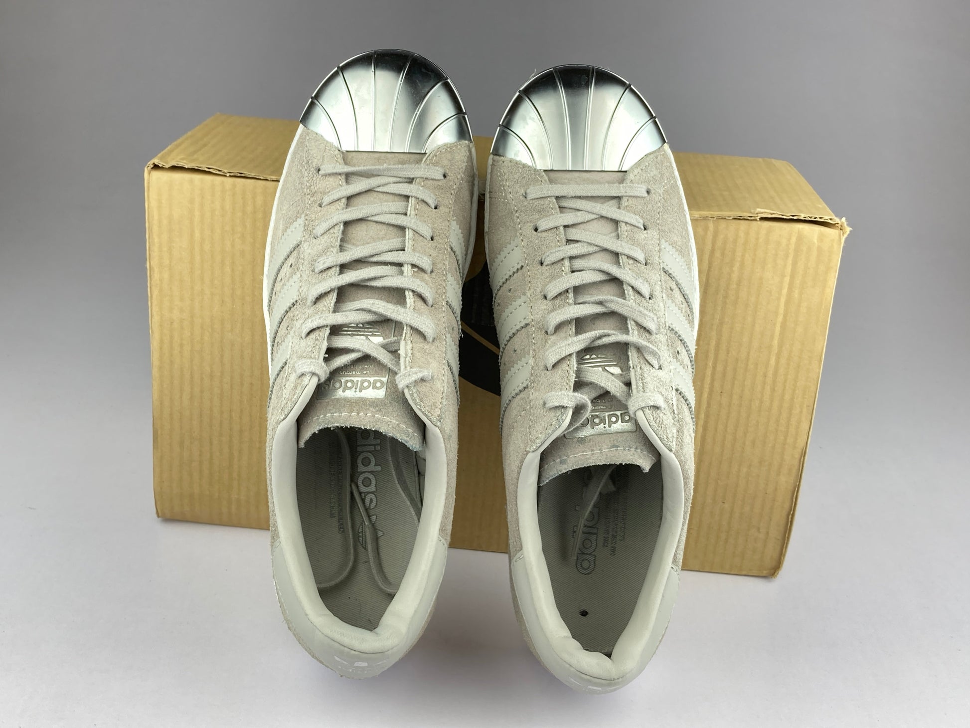 adidas Wmns Superstar 80S Metal Toe 'Clear Grey' S76711-Sneakers-Athletic Corner