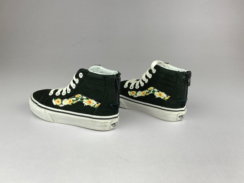 Vans Kids Floral Hi Top 'Black/White'-Sneakers-Athletic Corner