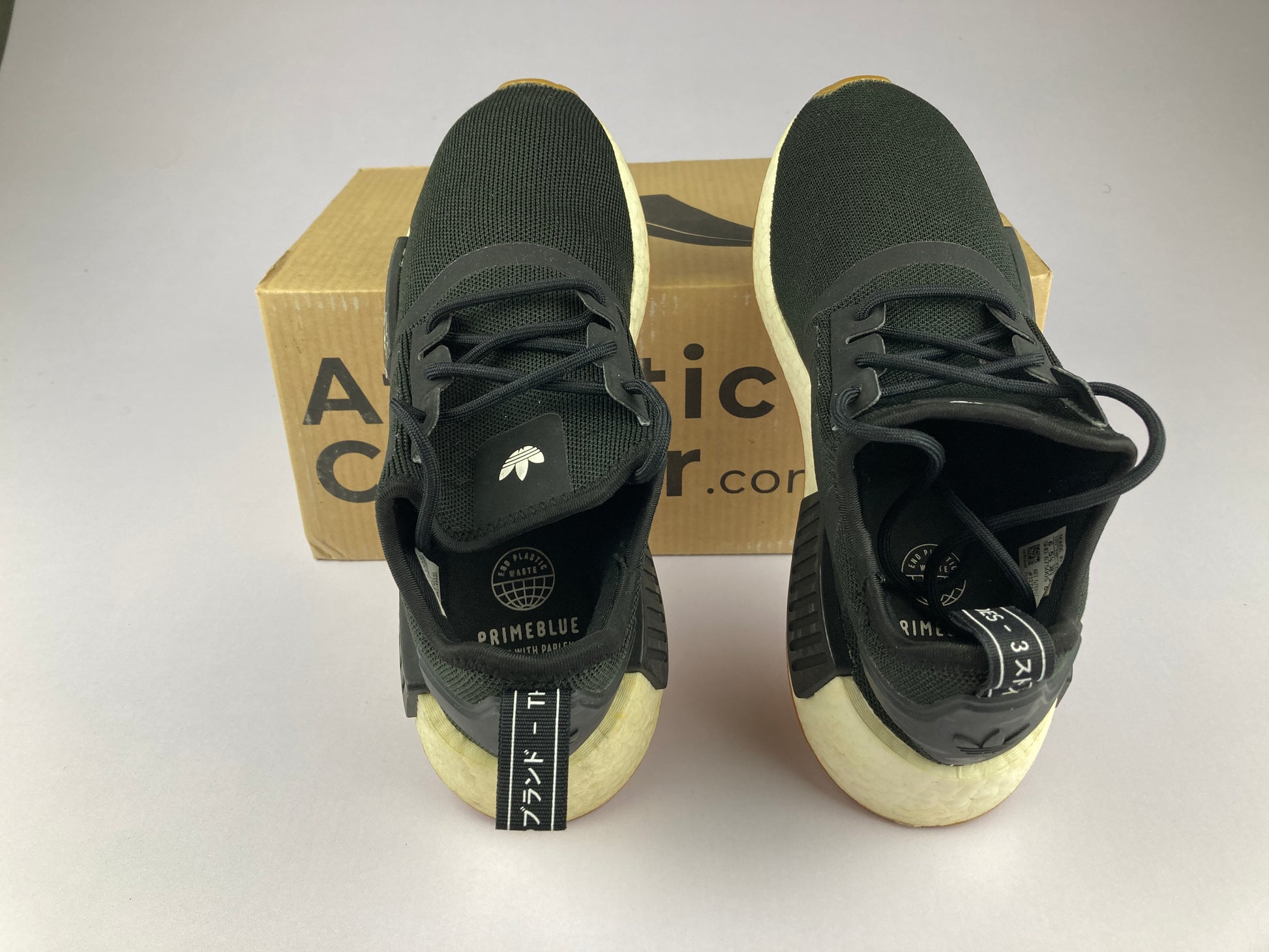 adidas NMD R1 Primeblue 'Core Black/Gum' gz9257-Sneakers-Athletic Corner