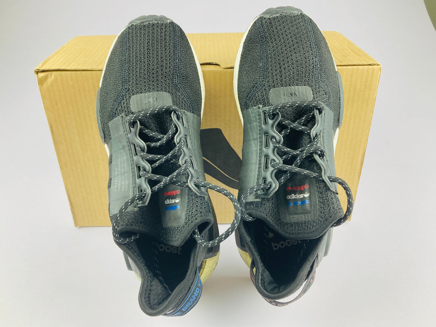 adidas NMD_R1 V2 J 'Black Gold Metallic' FW8048-Sneakers-Athletic Corner