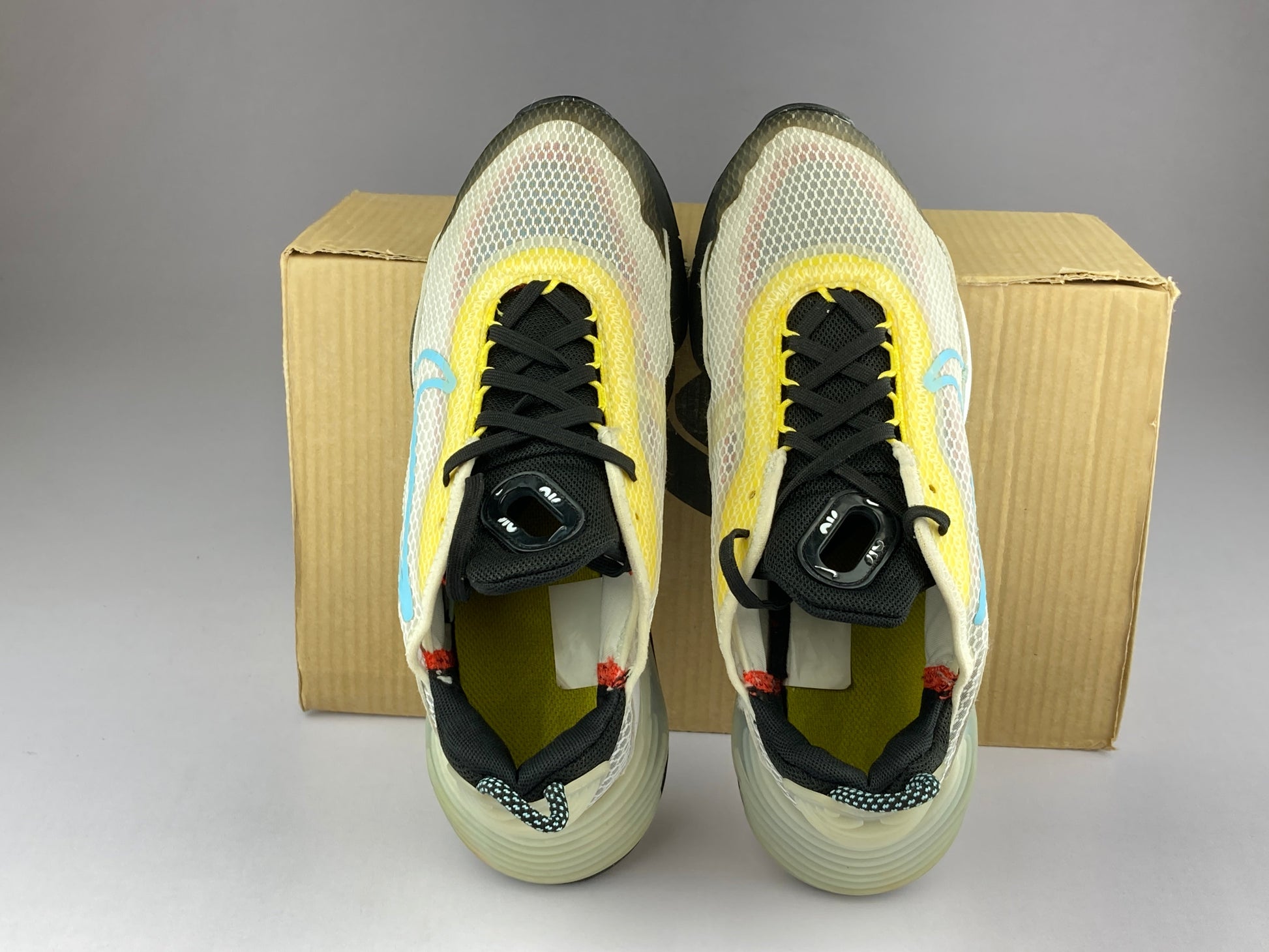 Nike GS Air Max 2090 'White/Yellow/Aqua' CJ4066-103-Running-Athletic Corner