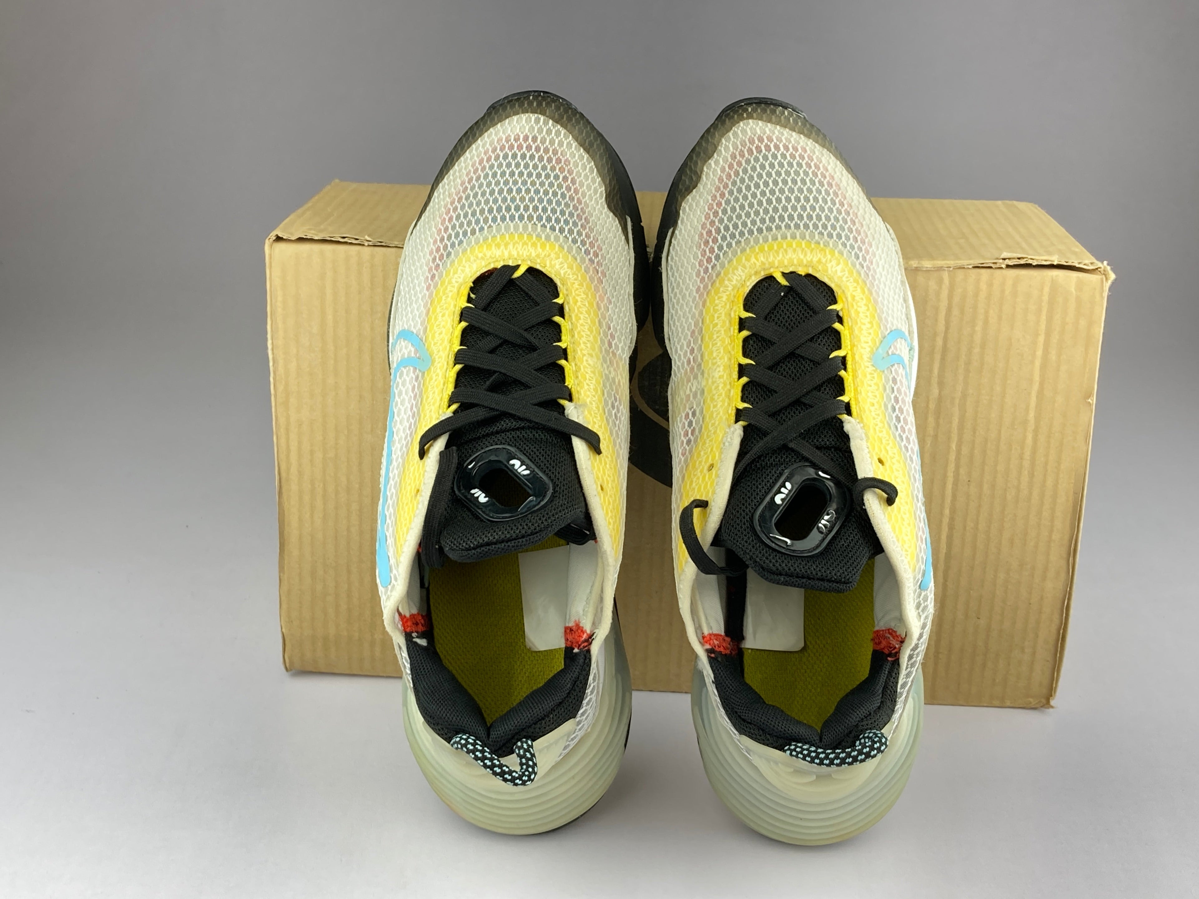 Nike GS Air Max 2090 'White/Yellow/Aqua' CJ4066-103-Running-Athletic Corner