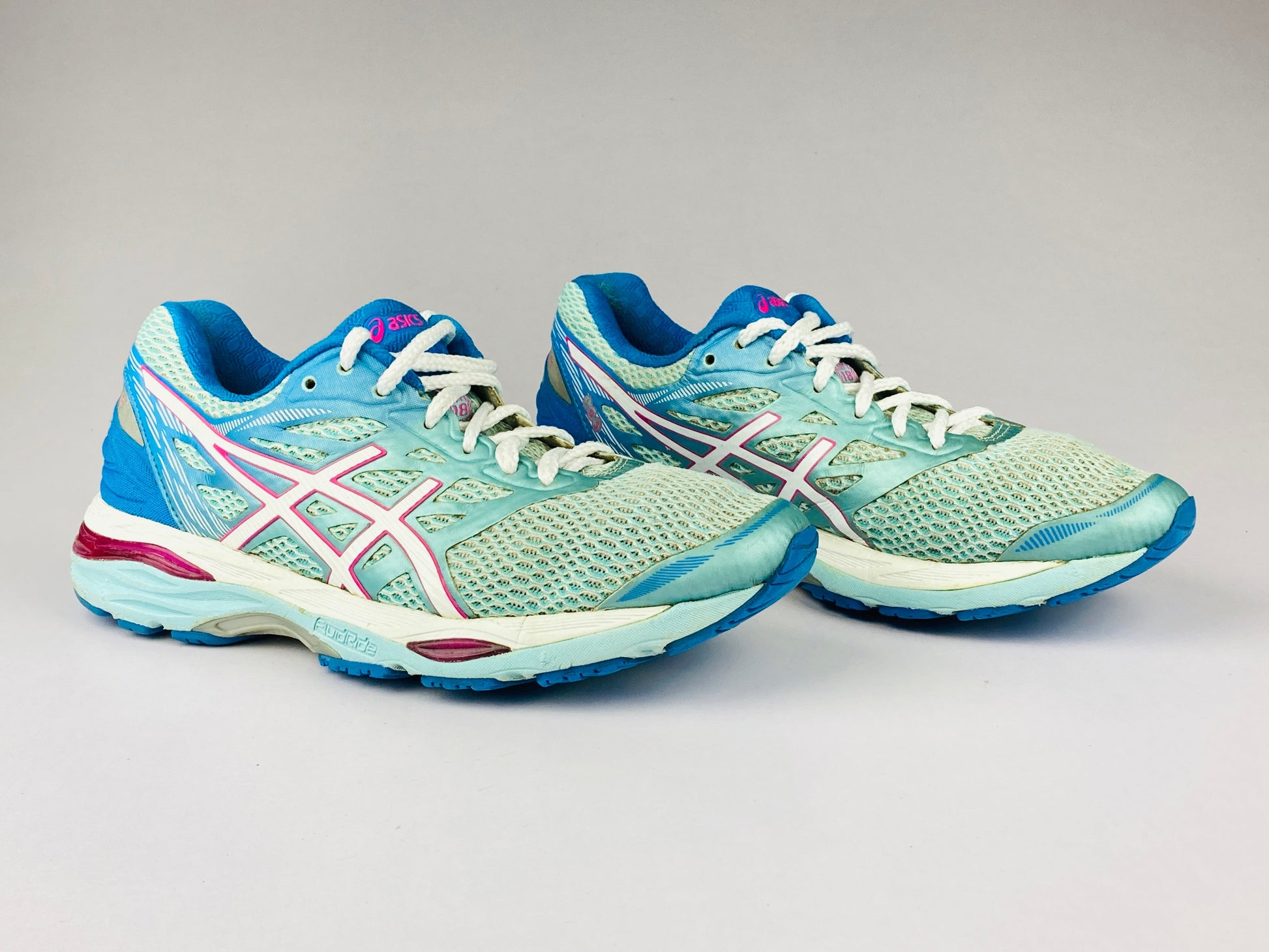 Asics Gel-Cumulus 18 (2A) 'Aqua Splash/White/Pink Glow' T6D6N-Running-Athletic Corner