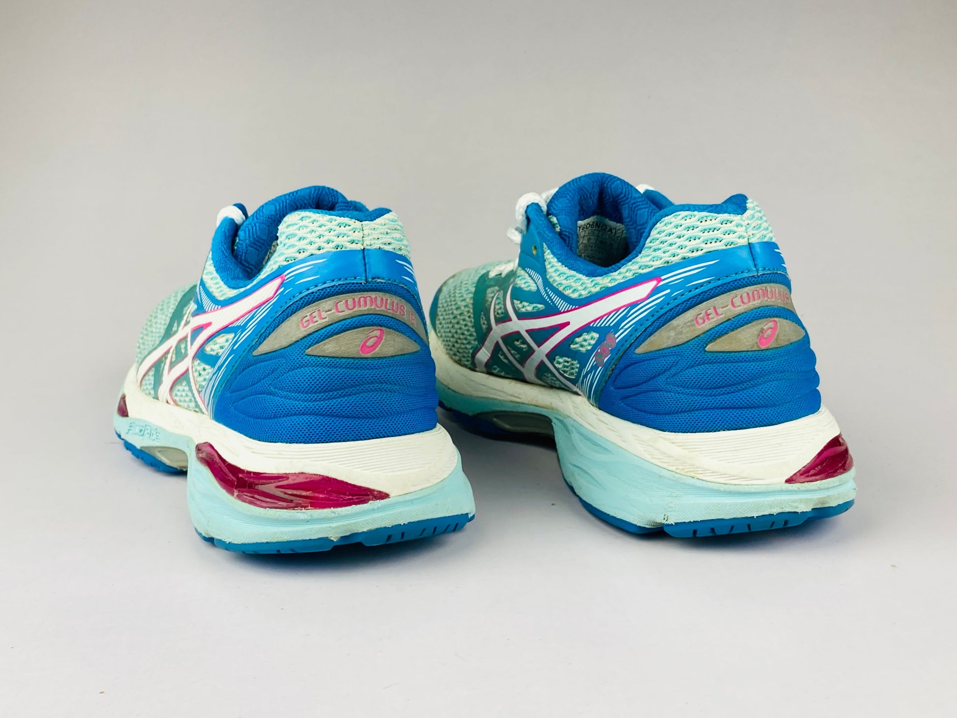 Asics Gel-Cumulus 18 (2A) 'Aqua Splash/White/Pink Glow' T6D6N-Running-Athletic Corner