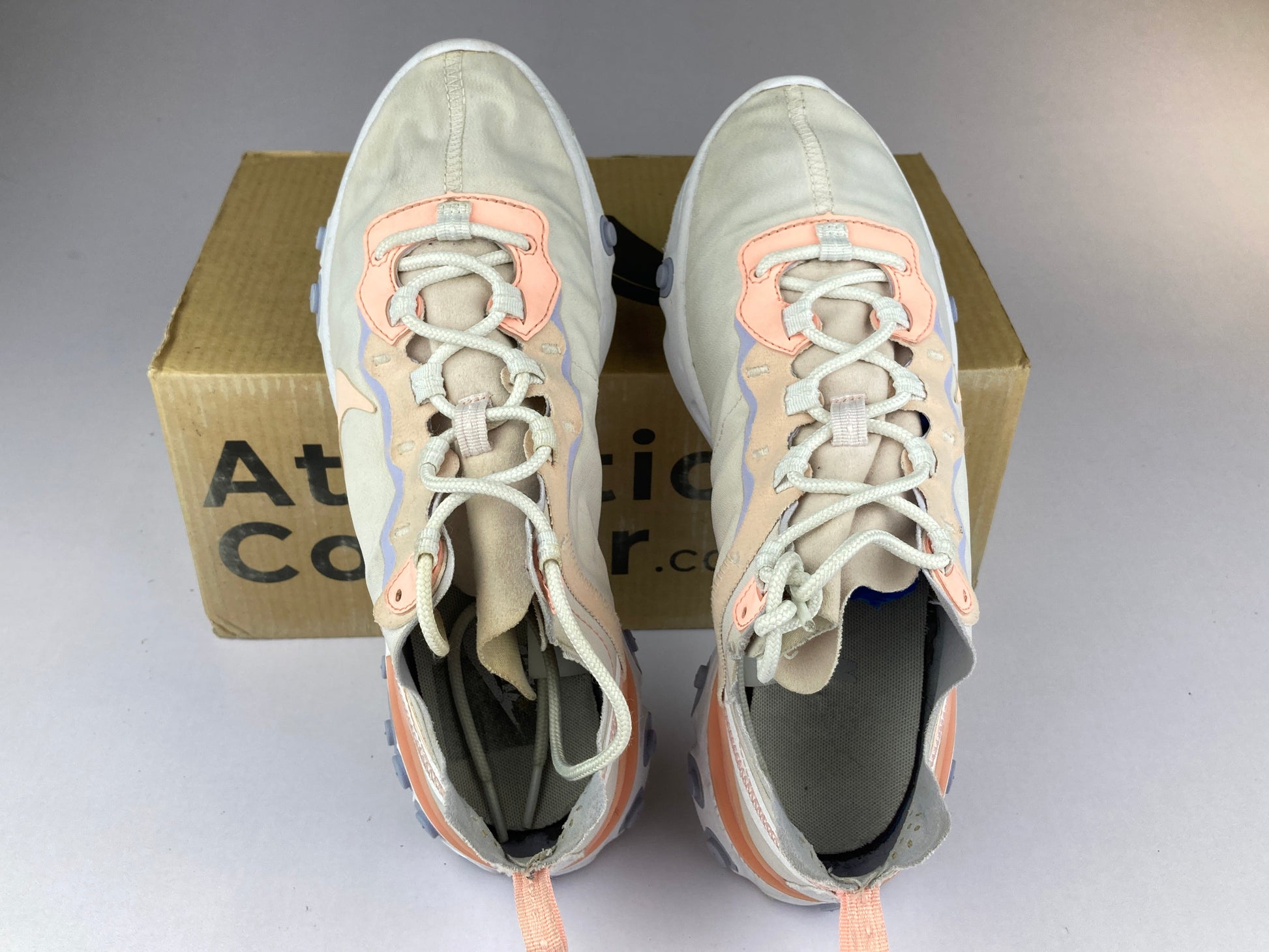 Nike Wmns React Element 55 'Pale Pink/Washed Coral/Oxygen Purple' bq2728-601-Running-Athletic Corner