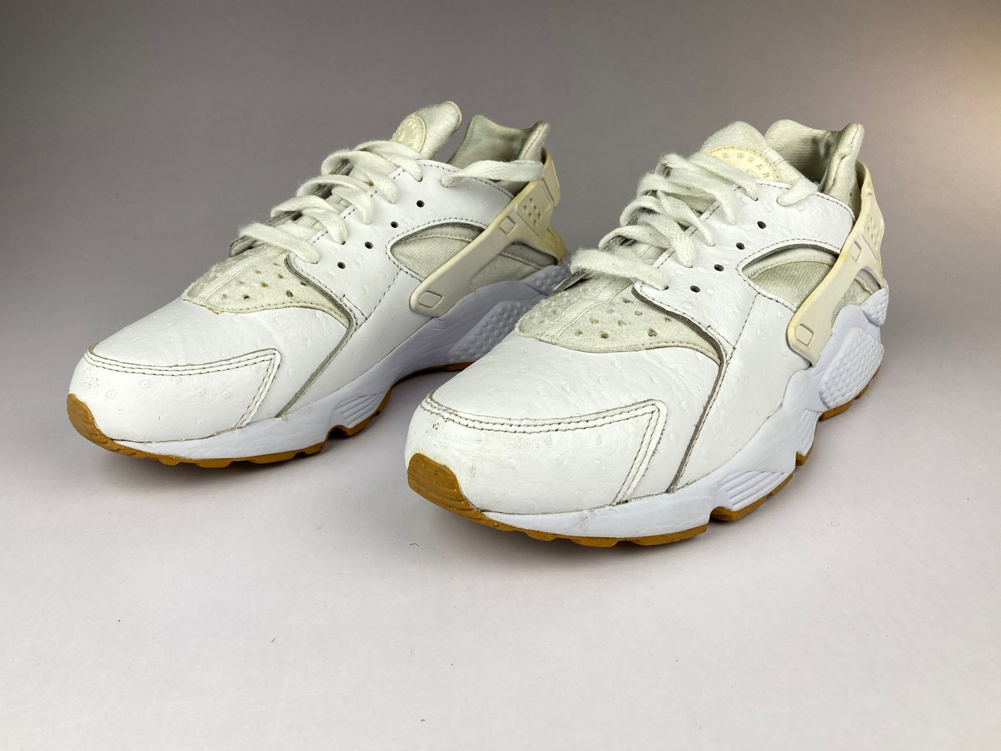 Nike Air Huarache Ostrich 'White/Gum Light Brow' 705008-111-Sneakers-Athletic Corner