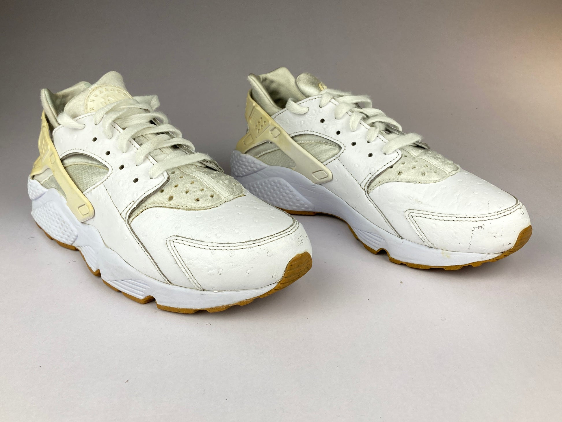Nike Air Huarache Ostrich 'White/Gum Light Brow' 705008-111-Sneakers-Athletic Corner