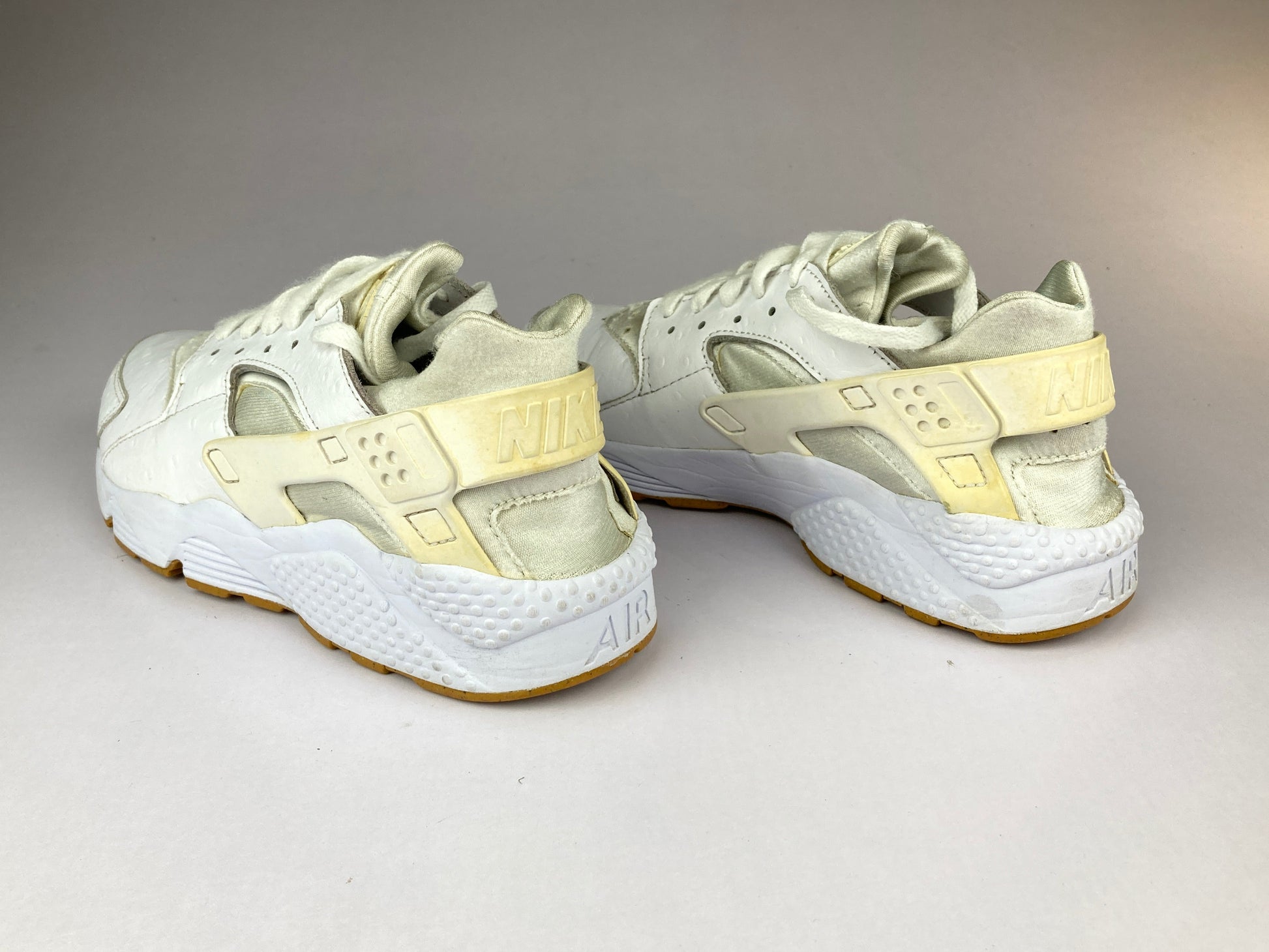 Nike Air Huarache Ostrich 'White/Gum Light Brow' 705008-111-Sneakers-Athletic Corner