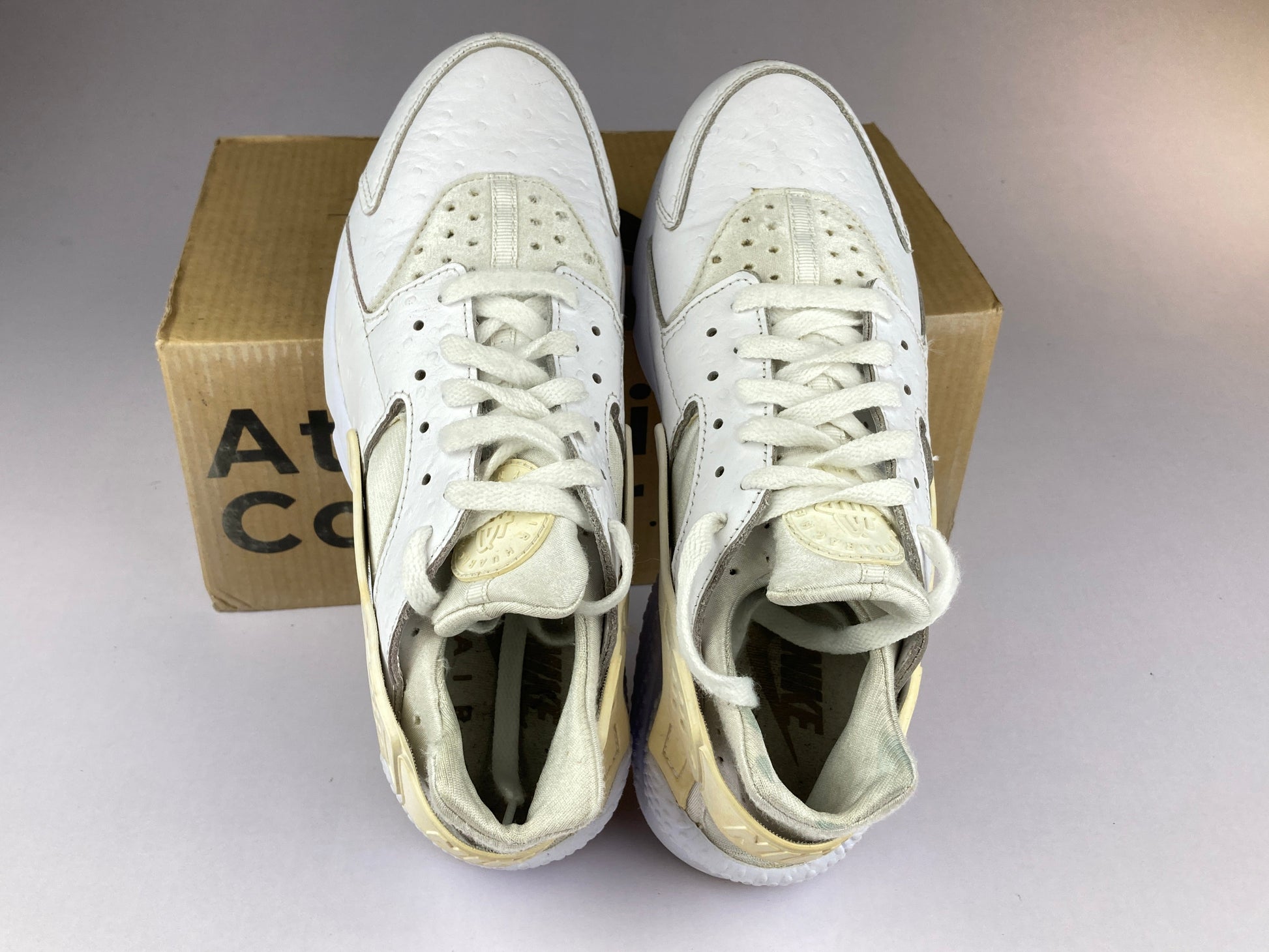Nike Air Huarache Ostrich 'White/Gum Light Brow' 705008-111-Sneakers-Athletic Corner