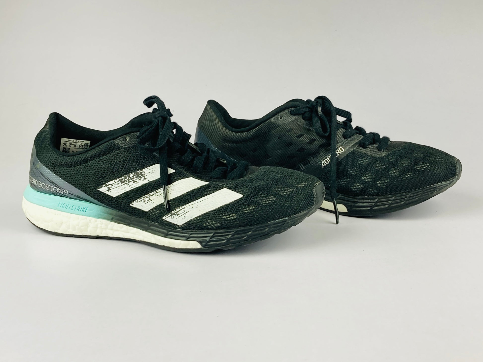 adidas Wmns Boston 9 'Core Black/Cloud White/Clear Aqua' fy0342-Running-Athletic Corner