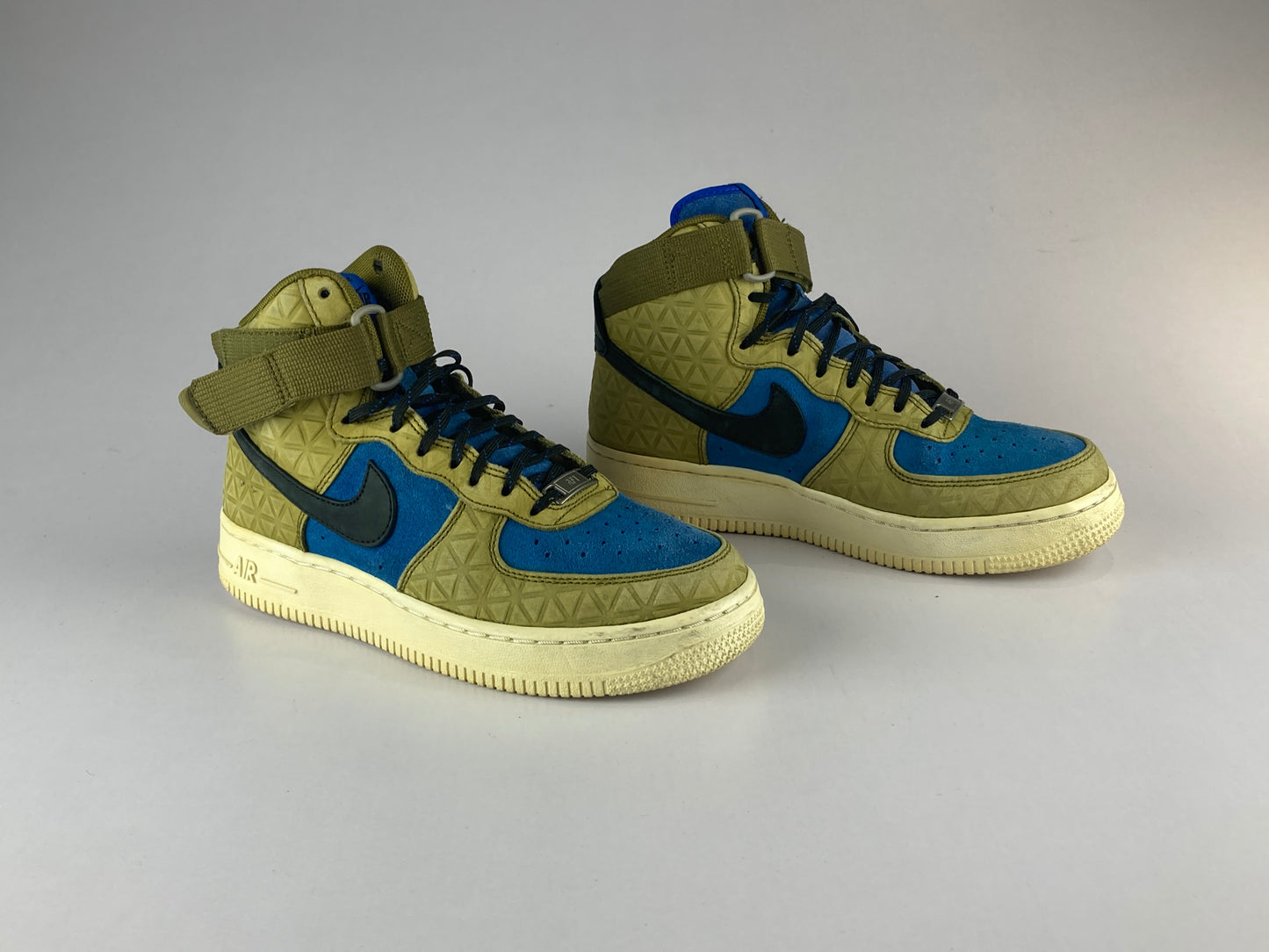 Nike Wmns Air Force 1 Hi Premium Suede 'Olive Flak/Black/Midnight Turquoise'-Basketball-Athletic Corner